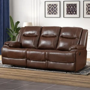 EBELLO Genuine Leather Manual 3 Seat