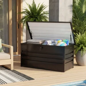 JHK 180 Gallon Outdoor Iron Deck Box