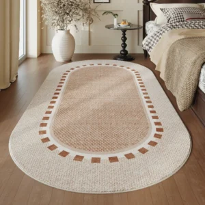 Retro Log Style Carpets for Living Room