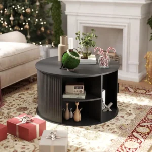 31.5 Luted Coffee Table with Storage,